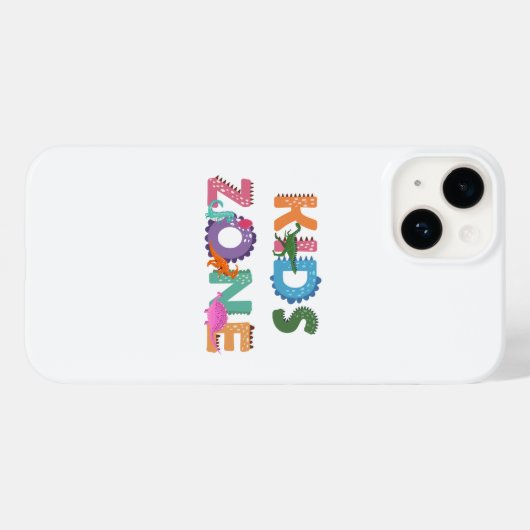 Kinder zone Dinosaurs Case-Mate iPhone Case (Achterkant (horizontaal))
