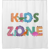 Kinder zone Dinosaurs Douchegordijn (Voorkant)