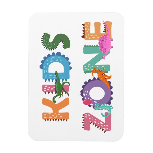 Kinder zone Dinosaurs Magneet (Verticaal)