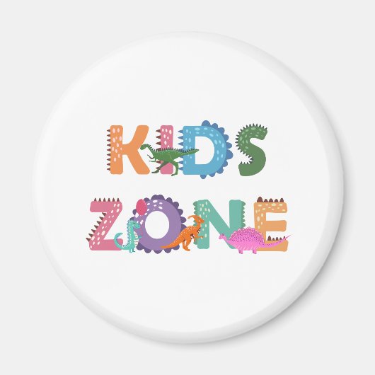 Kinder zone Dinosaurs Magneet (Voorkant)