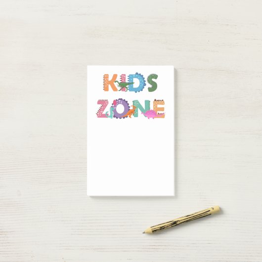 Kinder zone Dinosaurs Post-it® Notes (Op bureau)