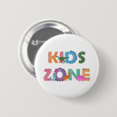 Kinder zone Dinosaurs Ronde Button 5,7 Cm (Voorkant /achterkant)