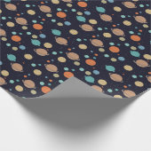 Kinder zonnecentrales Saturn Jupiter Mars Cadeaupapier (Hoek)