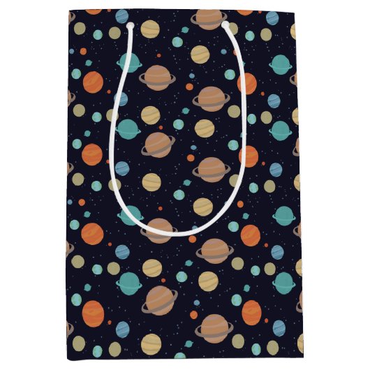 Kinder zonnecentrales Saturn Jupiter Mars Medium Cadeauzakje (Voorkant)