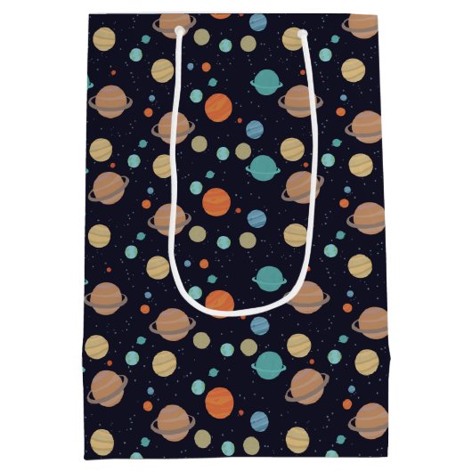 Kinder zonnecentrales Saturn Jupiter Mars Medium Cadeauzakje (Achterkant)