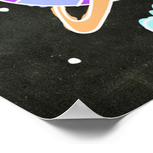 Kinder Zonnesysteemmoderne grafische ruimtewand Poster (Hoek)