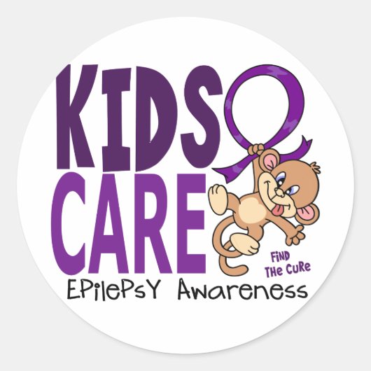 Kinder zorg 1 epilepsie ronde sticker (Voorkant)