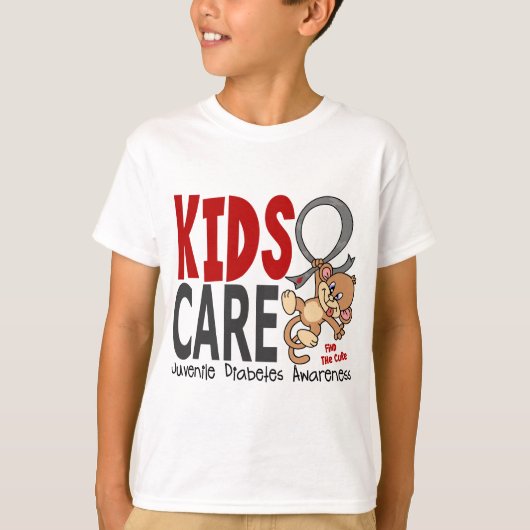 Kinder zorg 1 Jonge diabetes T-shirt (Voorkant)