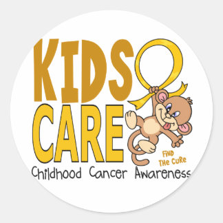 Kinder Zorg 1 Kinderkanker Ronde Sticker
