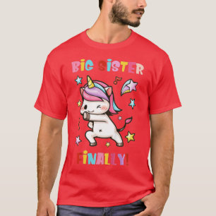 Kinder zus Big eindelijk grappig eenhoorn kinder z T-shirt