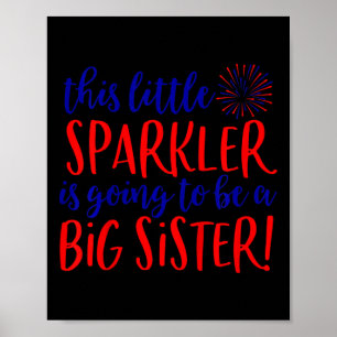 Kinder zuster Sparkler 4 juli Zwangerschap Ann Poster