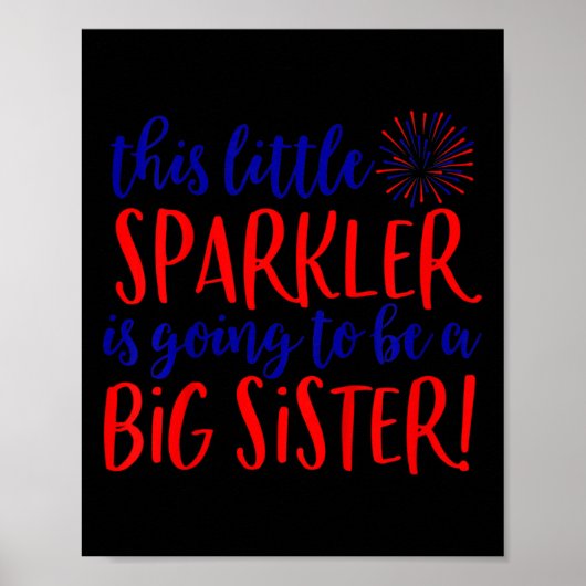 Kinder zuster Sparkler 4 juli Zwangerschap Ann Poster (Voorkant)