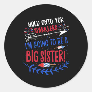 Kinder zuster Sparkler 4 juli Zwangerschap Ann Ronde Sticker