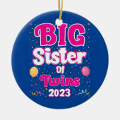 Kinder zuster van Twins 2023 Zwangerschap Keramisch Ornament (Voorkant)