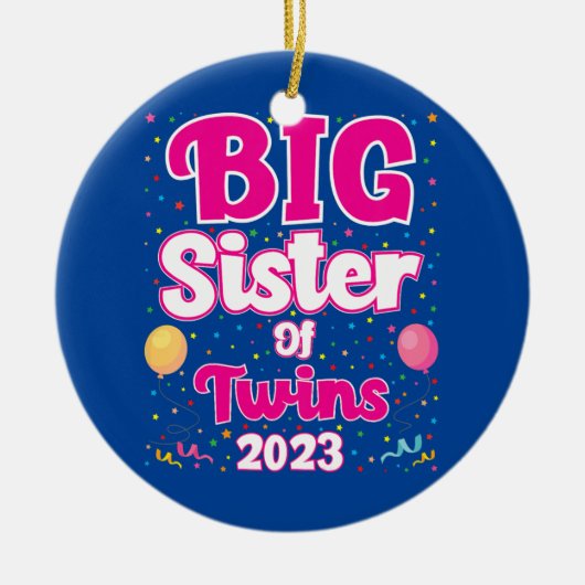 Kinder zuster van Twins 2023 Zwangerschap Keramisch Ornament (Voorkant)