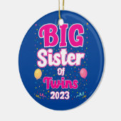 Kinder zuster van Twins 2023 Zwangerschap Keramisch Ornament (Links)