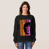 Kinder zwart meisje Queen Retro roze Afro haar Ins Trui (Voorkant volledig)