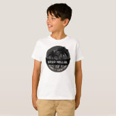 Kinder zwarte palmboom Custom Name Vakantie Tshirt (Voorkant volledig)