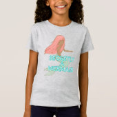 Kinder zwarte Zeemeermin T-Shirt (Voorkant)
