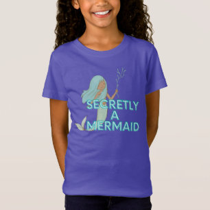 Kinder zwarte Zeemeermin T-Shirt