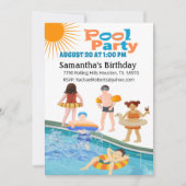 Kinder zwembolpartij uitnodiging (Voorkant)