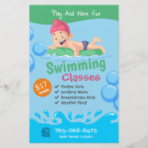 Kinder Zwemlessen Custom Flyer