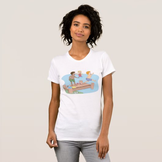 Kinder Zwemvrouwen T-Shirt (Voorkant volledig)
