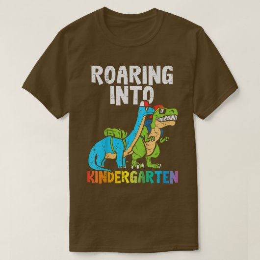 Kinder zwerving in Kindergarten Dinosaurs Trex Fir T-shirt (Design voorkant)