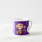 Kinderaap mok gepersonaliseerde naam paarse (Voorkant rechts)