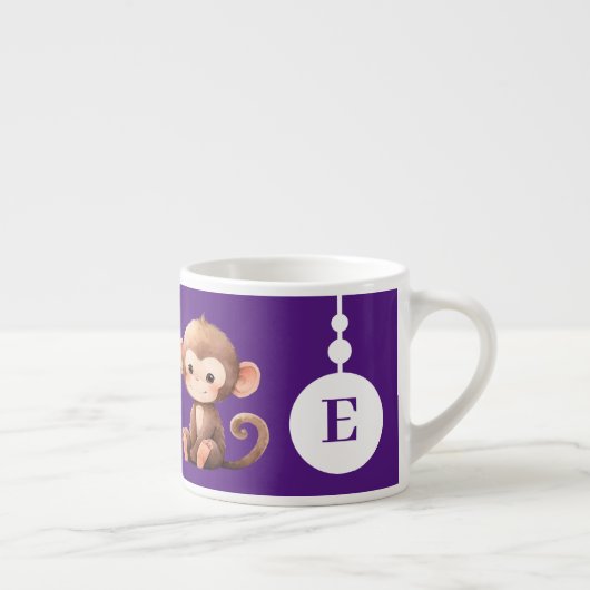 Kinderaap mok gepersonaliseerde naam paarse (Rechts)