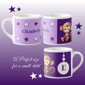 Kinderaap mok gepersonaliseerde naam paarse