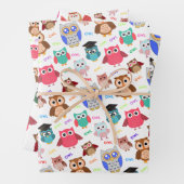 Kinderachtig naadloos patroon met schattige uilen  inpakpapier vel (In situ)