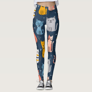 Kinderachtig Schattige Cats Naadloos Ontwerp Leggings