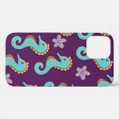 kinderachtig zeemiepend patroon met zeepaardjes Case-Mate iPhone case (Achterkant (horizontaal))