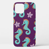 kinderachtig zeemiepend patroon met zeepaardjes Case-Mate iPhone case (Achterkant)