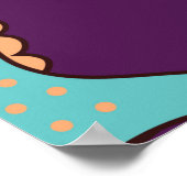 kinderachtig zeemiepend patroon met zeepaardjes  poster (Hoek)