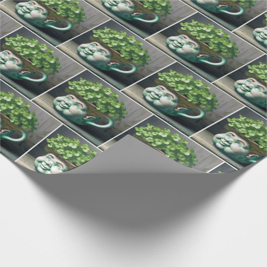 Kinderachtige bloempot cadeaupapier (Hoek)