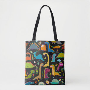 Kinderachtige dinosaurussen: Leuk naadloos patroon Tote Bag