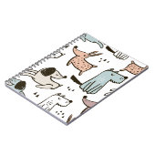 Kinderachtige honden, met de hand getekend, trendy notitieboek (Linkerzijde)