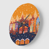 Kinderachtige huisbomen Scandinavisch patroon Grote Klok (Hoek)