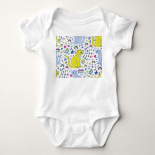 Kinderachtige tijger en regenboog patroon romper