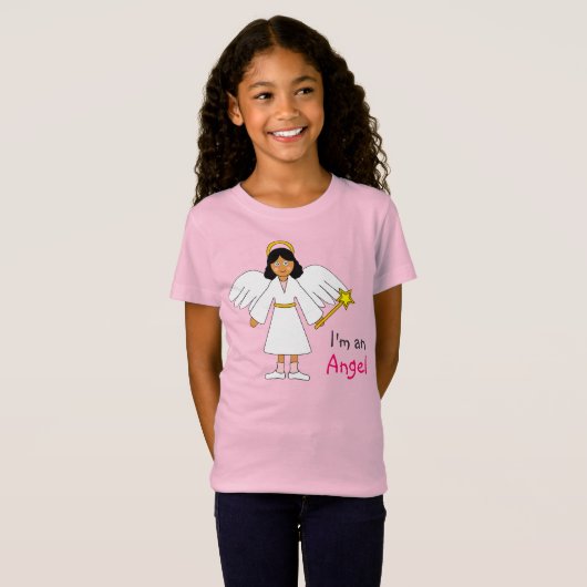 Kinderactiviteit — Cute "I'm an Angel"-ontwerp T-shirt (Voorkant volledig)