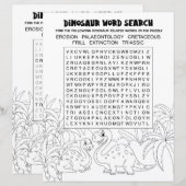 Kinderactiviteit Dinosaurus Puzzel Woordzoeken (Voorkant / Achterkant)