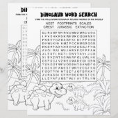Kinderactiviteit Dinosaurus Puzzel Woordzoeken (Voorkant / Achterkant)