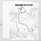 Kinderactiviteit Dinosaurus Verbind de Punten met (Voorkant / Achterkant)