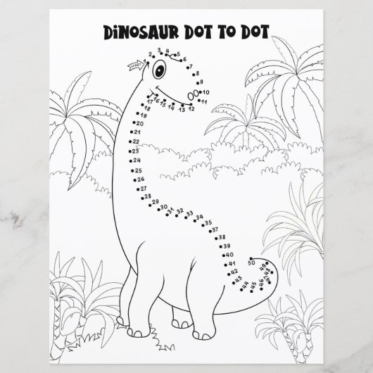 Kinderactiviteit Dinosaurus Verbind de Punten met (Voorkant)