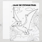 Kinderactiviteit Leuke Plezierige Dinosaurus Kleur (Voorkant / Achterkant)