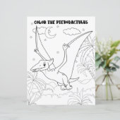 Kinderactiviteit Leuke Plezierige Dinosaurus Kleur (Staand voorkant)