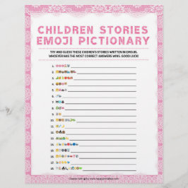 Kinderartikelenwoordenboek [Luxe kant [roze]] Briefhoofd