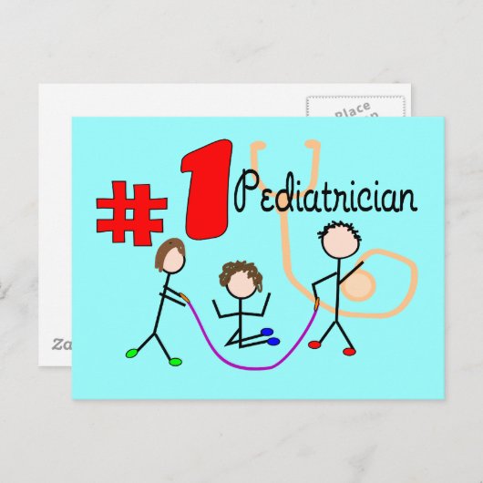 Kinderarts #1 Schattige Kinder designcadeaus Briefkaart (Voorkant / Achterkant)